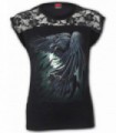 SHADOW RAVEN - Lace Shift Elegant Top (Plain)