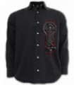 BLEEDING SOULS - Longsleeve Stone Washed Worker Black (Plain)