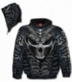 SKULL ARMOR - Sudadera negra con capucha integral