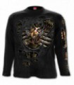 STEAM PUNK RIPPED - Camiseta negra de manga larga