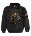 STEAM PUNK RIPPED - Hoody Black (Naturel)