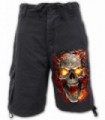 SKULL BLAST - Vintage Cargo Shorts Black (Plain)