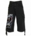 LIFE AND DEATH CROSS - Vintage Cargo Shorts 3/4 Long Black (Plain)